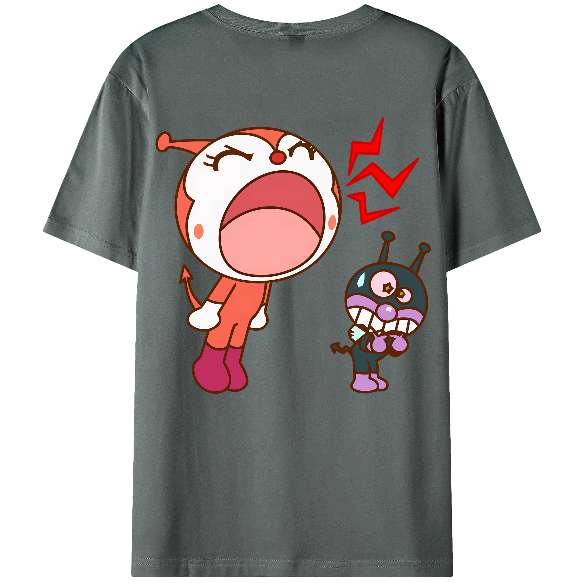（画像用） アンパンマン Anpanman 綿100％ メンズ半袖Tシャツ（バックプリント） 通気性